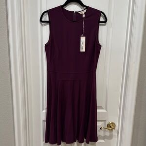 Elegant Purple Sleeveless Rebecca Taylor Dress